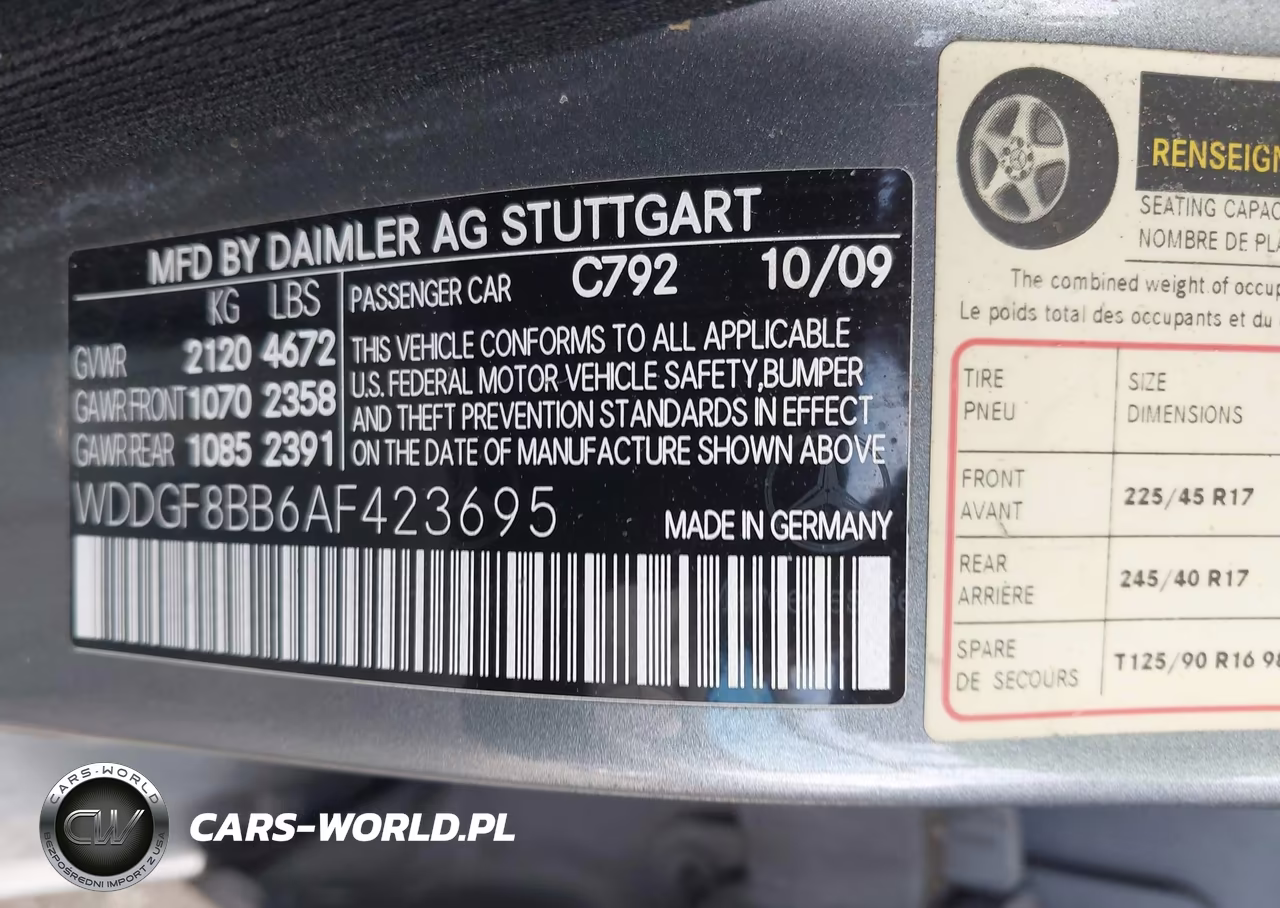 2010 Mercedes-Benz C 300 Luxury 4Matic-Sport 4Matic VIN:WDDGF8BB6AF423695 - 9