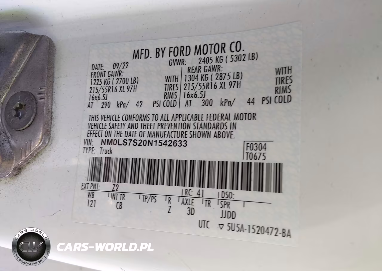 2022 Ford Transit Connect Xl Cargo Van VIN:NM0LS7S20N1542633 - 9
