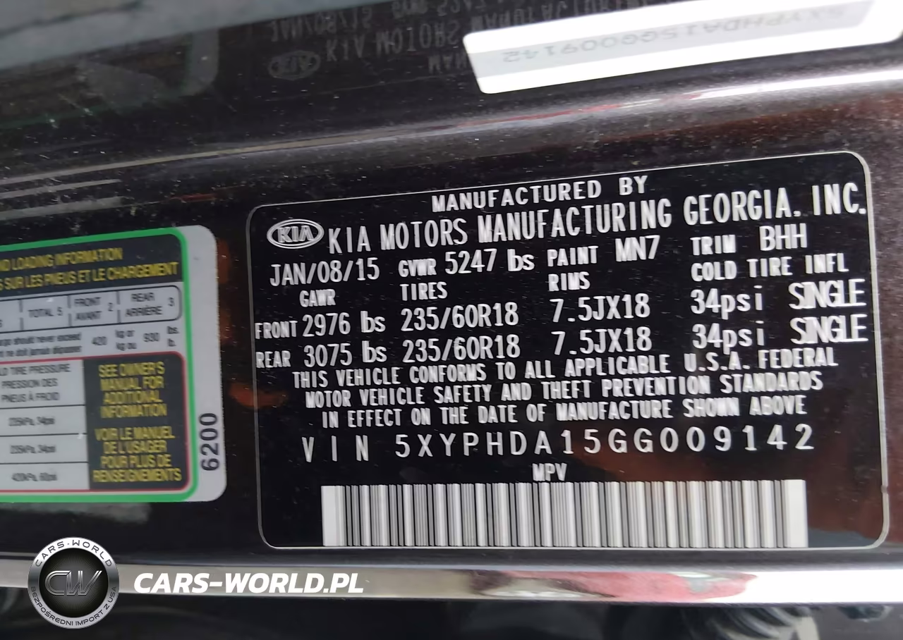 2016 Kia Sorento 2.0T Ex VIN:5XYPHDA15GG009142 - 9