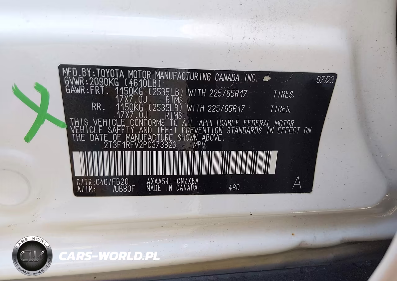 2023 Toyota Rav4 Le VIN:2T3F1RFV2PC373823 - 9