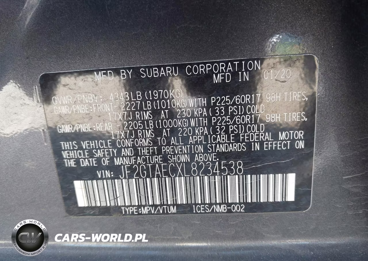 2020 Subaru Crosstrek Premium VIN:JF2GTAECXL8234538 - 9