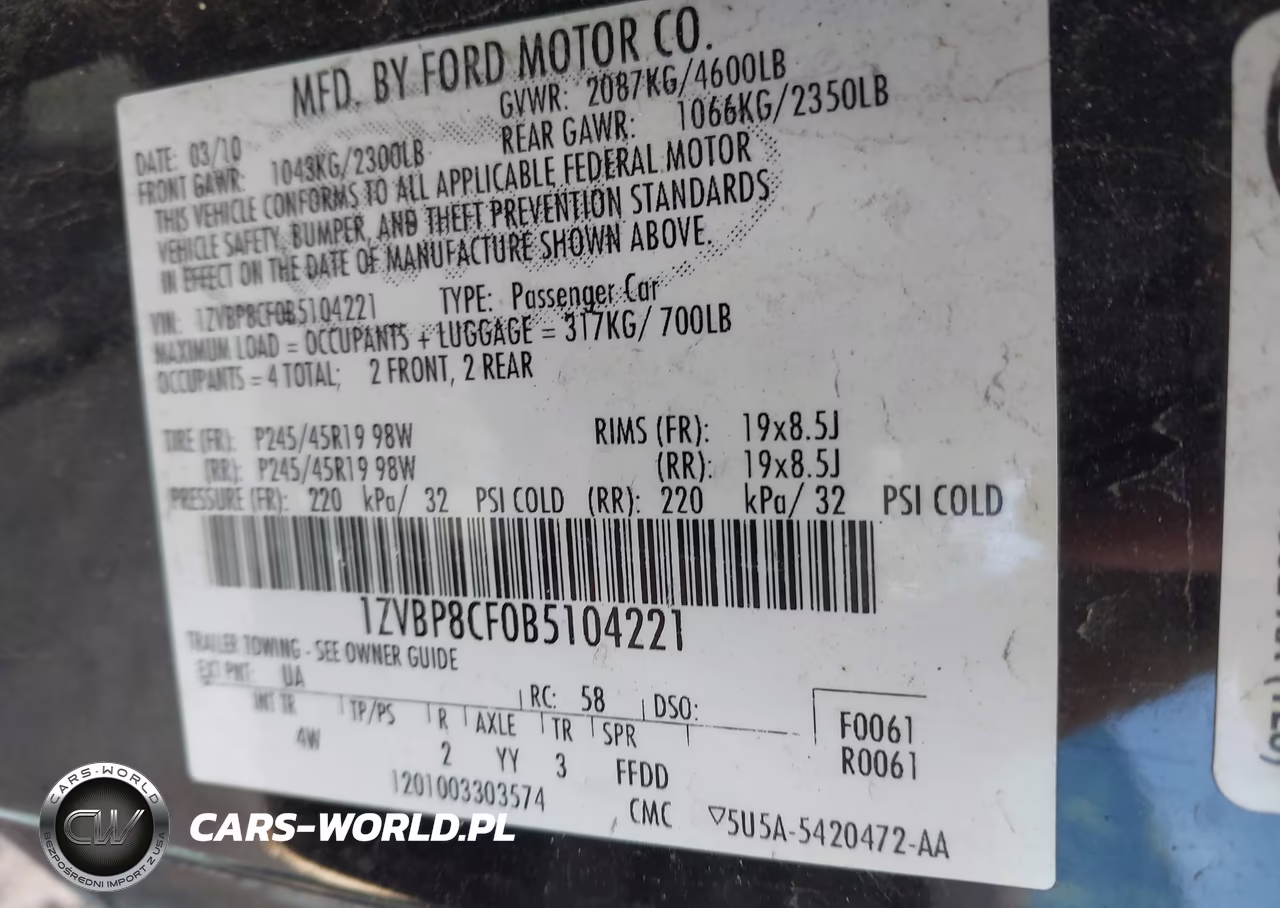 2011 Ford Mustang Gt Premium VIN:1ZVBP8CF0B5104221 - 9