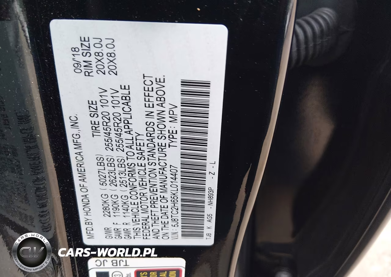 2019 Acura Rdx A-Spec Package VIN:5J8TC2H65KL014407 - 9
