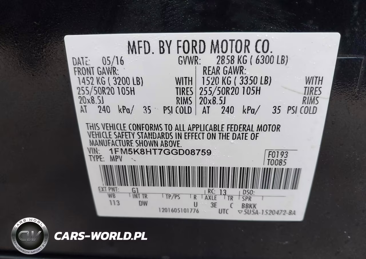 2016 Ford Explorer Platinum VIN:1FM5K8HT7GGD08759 - 9