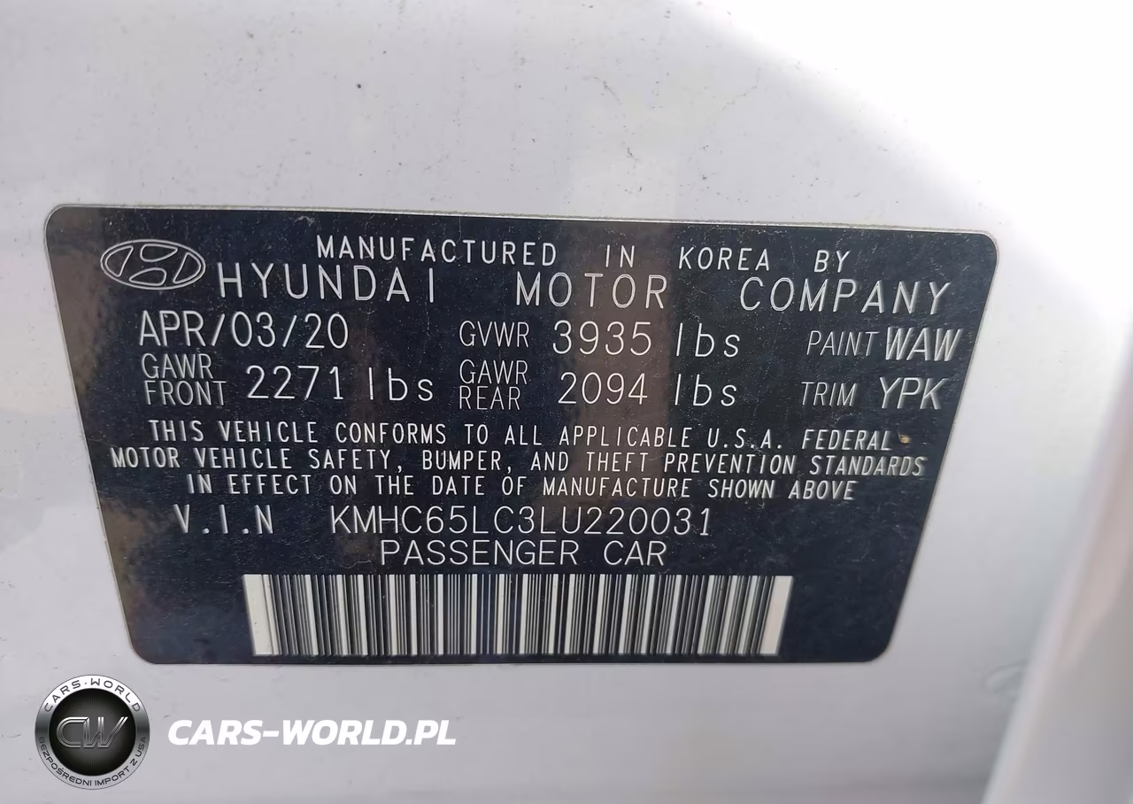 2020 Hyundai Ioniq Hybrid Blue VIN:KMHC65LC3LU220031 - 9