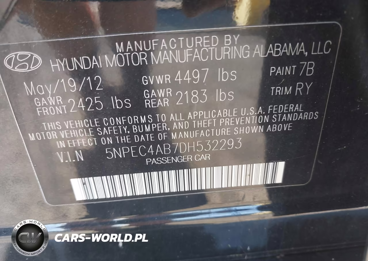 2013 Hyundai Sonata Se 2.0T VIN:5NPEC4AB7DH532293 - 9