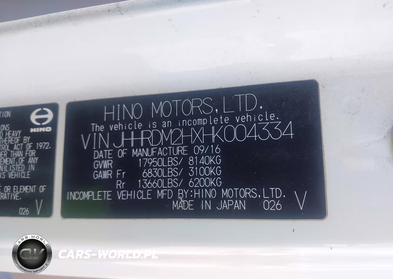 2017 Hino Xjc720-Xfc720 VIN:JHHRDM2HXHK004334 - 8