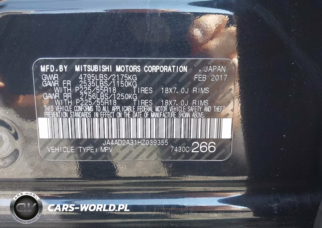 2017 Mitsubishi Outlander Es VIN:JA4AD2A31HZ039355 - 9