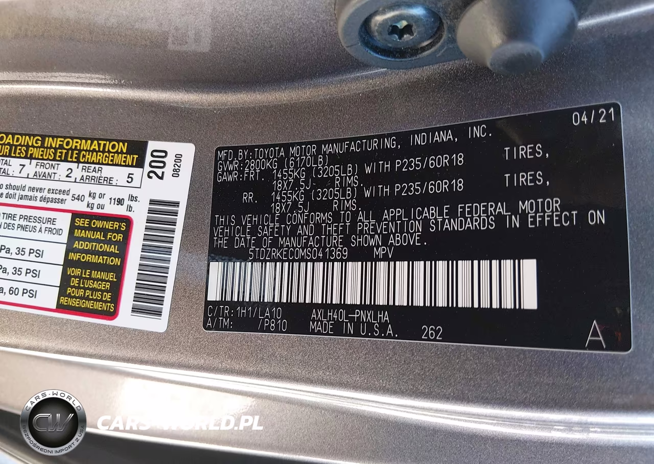 2021 Toyota Sienna Limited VIN:5TDZRKEC0MS041369 - 9