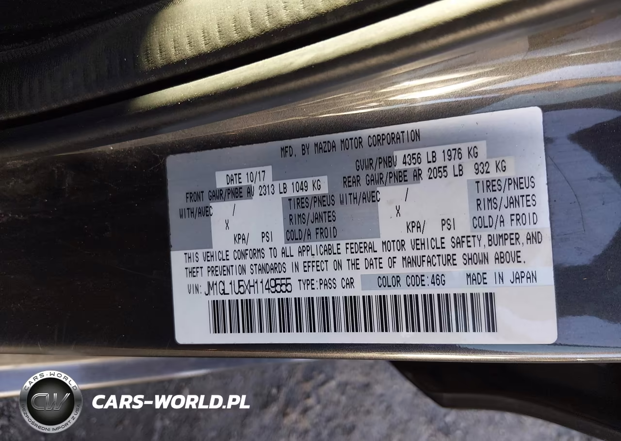 2017 Mazda Mazda6 Sport VIN:JM1GL1U5XH1149555 - 9