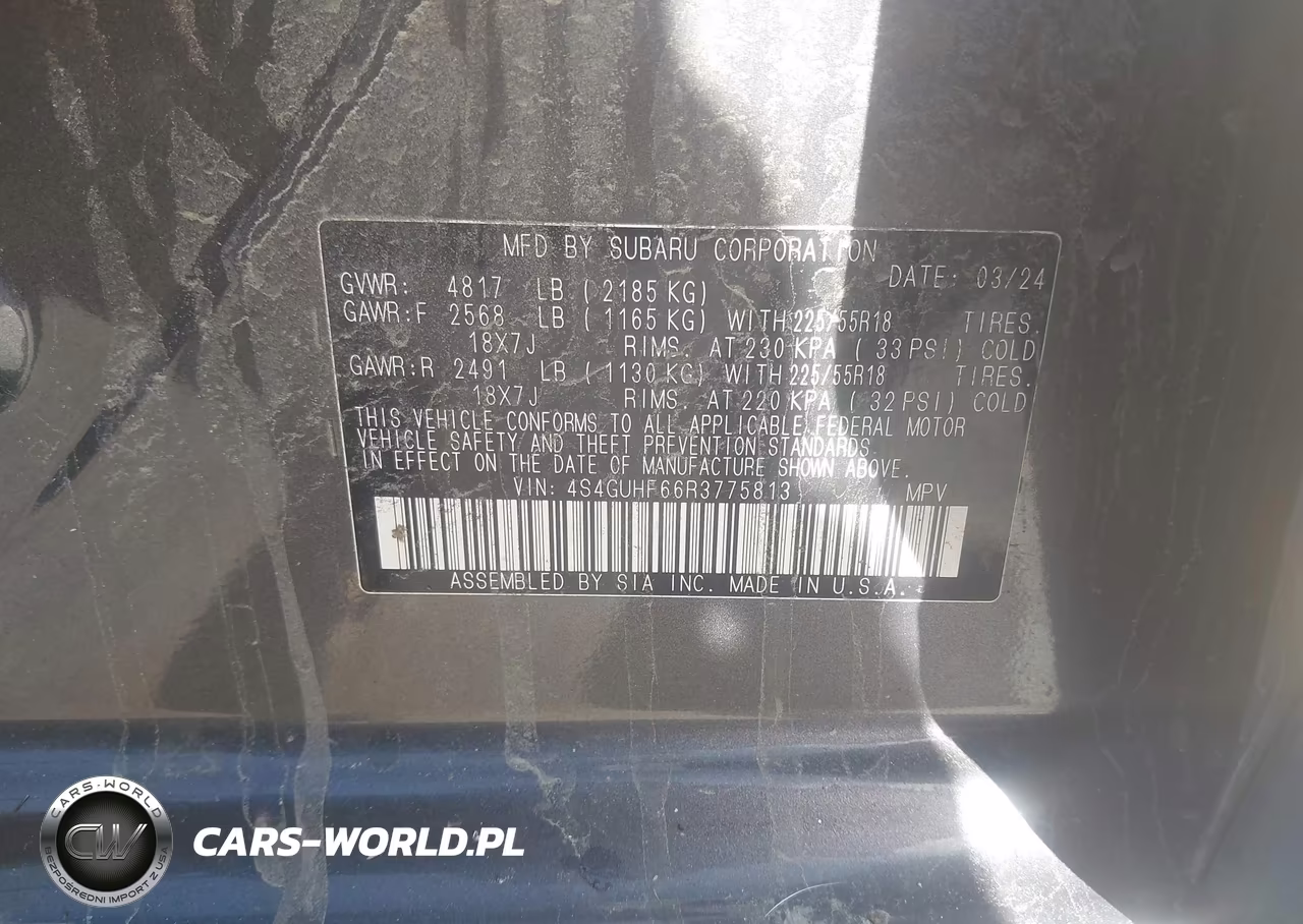 2024 Subaru Crosstrek Sport VIN:4S4GUHF66R3775813 - 9