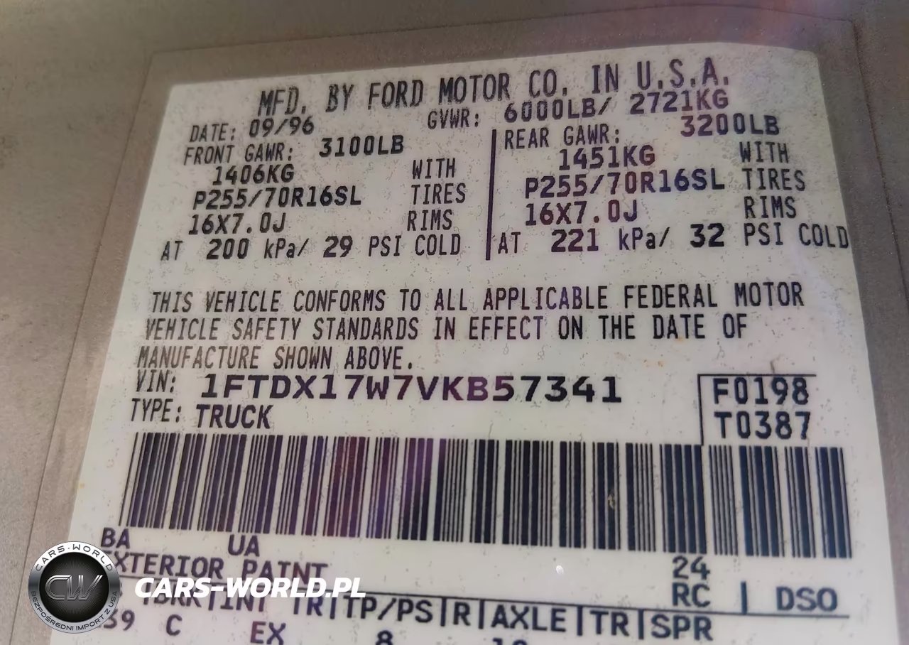 1997 Ford F-150 Lariat-Standard-Xl-Xlt VIN:1FTDX17W7VKB57341 - 9