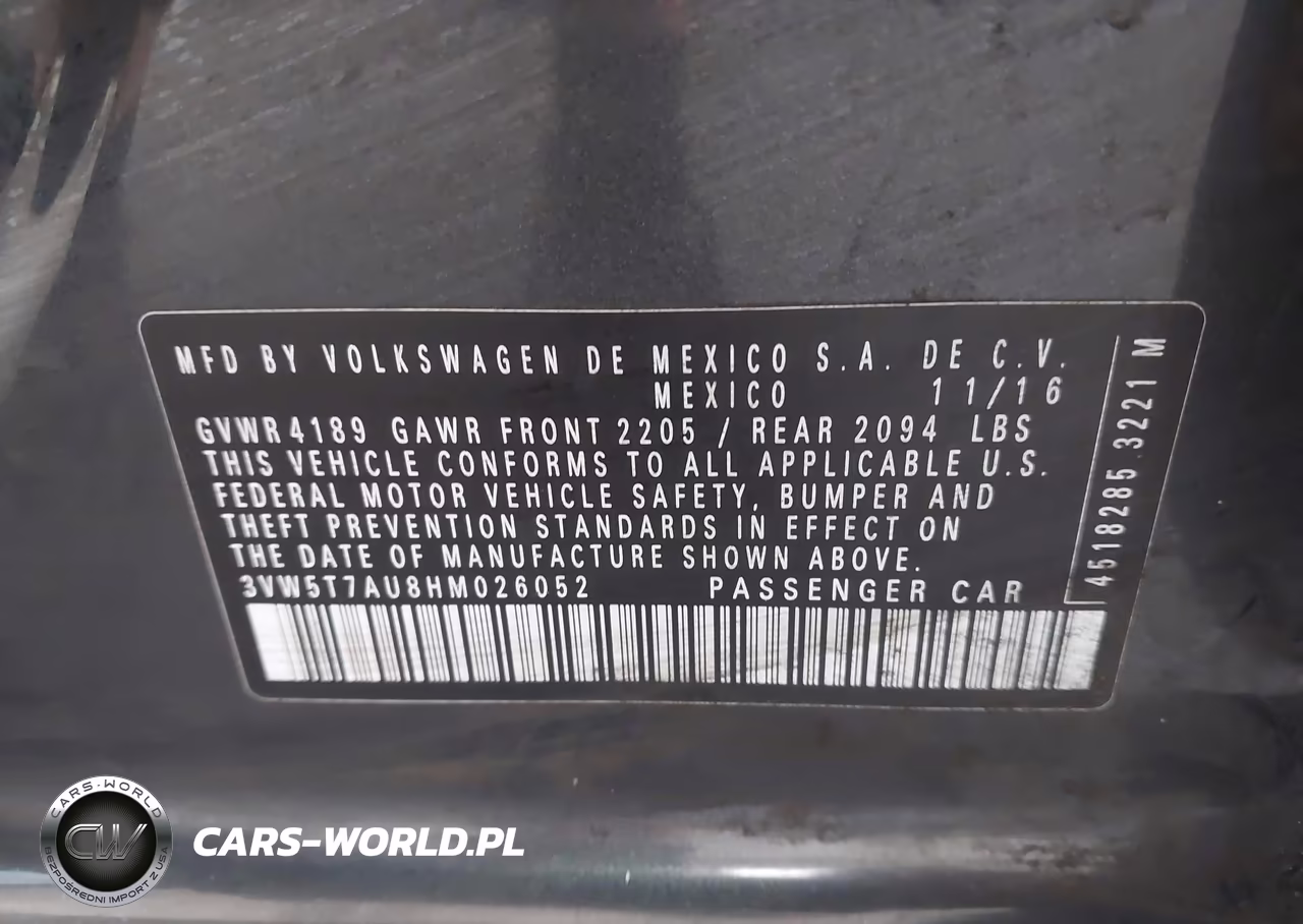 2017 Volkswagen Gti VIN:3VW5T7AU8HM026052 - 9