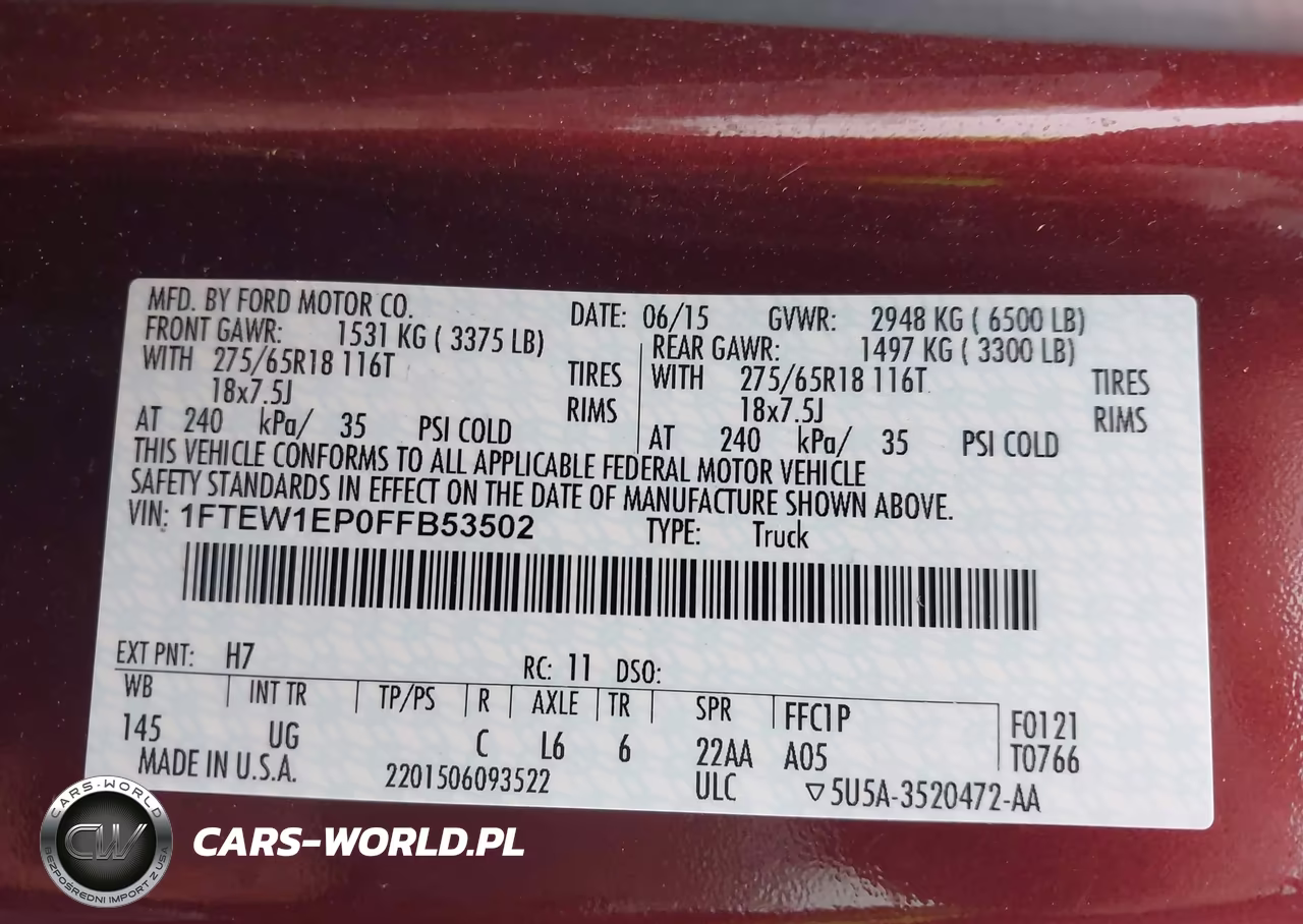 2015 Ford F-150 Xlt VIN:1FTEW1EP0FFB53502 - 9