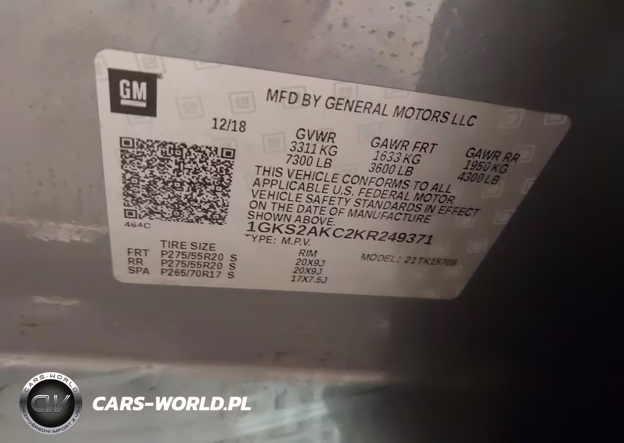 2019 GMC Yukon Sle VIN:1GKS2AKC2KR249371 - 9