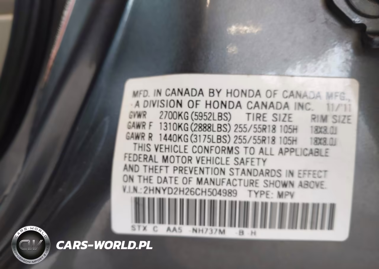2012 Acura Mdx VIN:2HNYD2H26CH504989 - 9