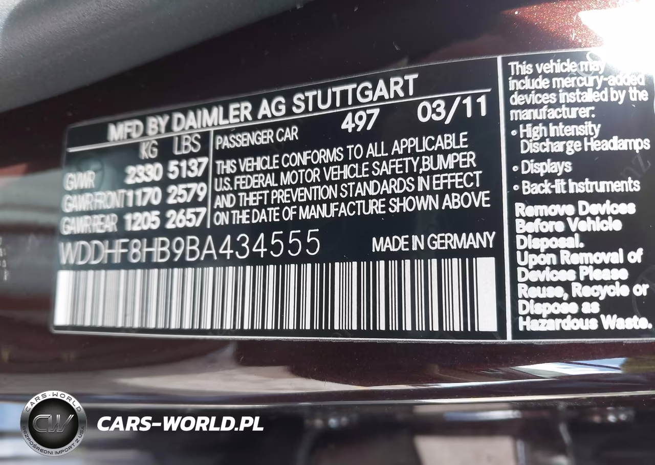 2011 Mercedes-Benz E 350 4Matic VIN:WDDHF8HB9BA434555 - 9