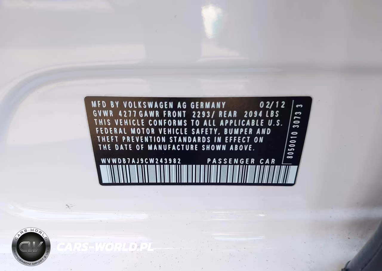 2012 Volkswagen Golf 2.5L 4-Door VIN:WVWDB7AJ9CW243982 - 9