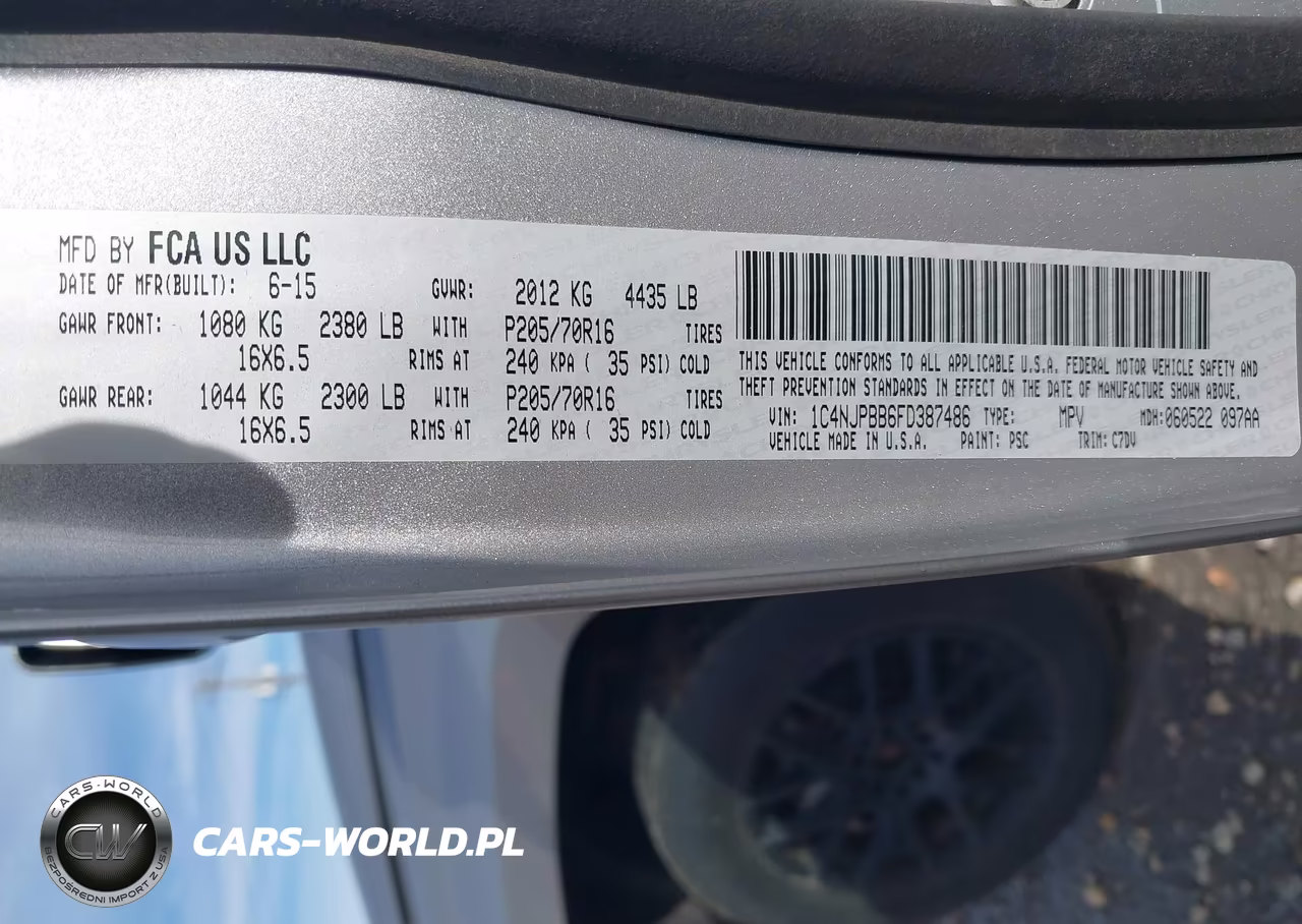 2015 Jeep Patriot Sport VIN:1C4NJPBB6FD387486 - 9