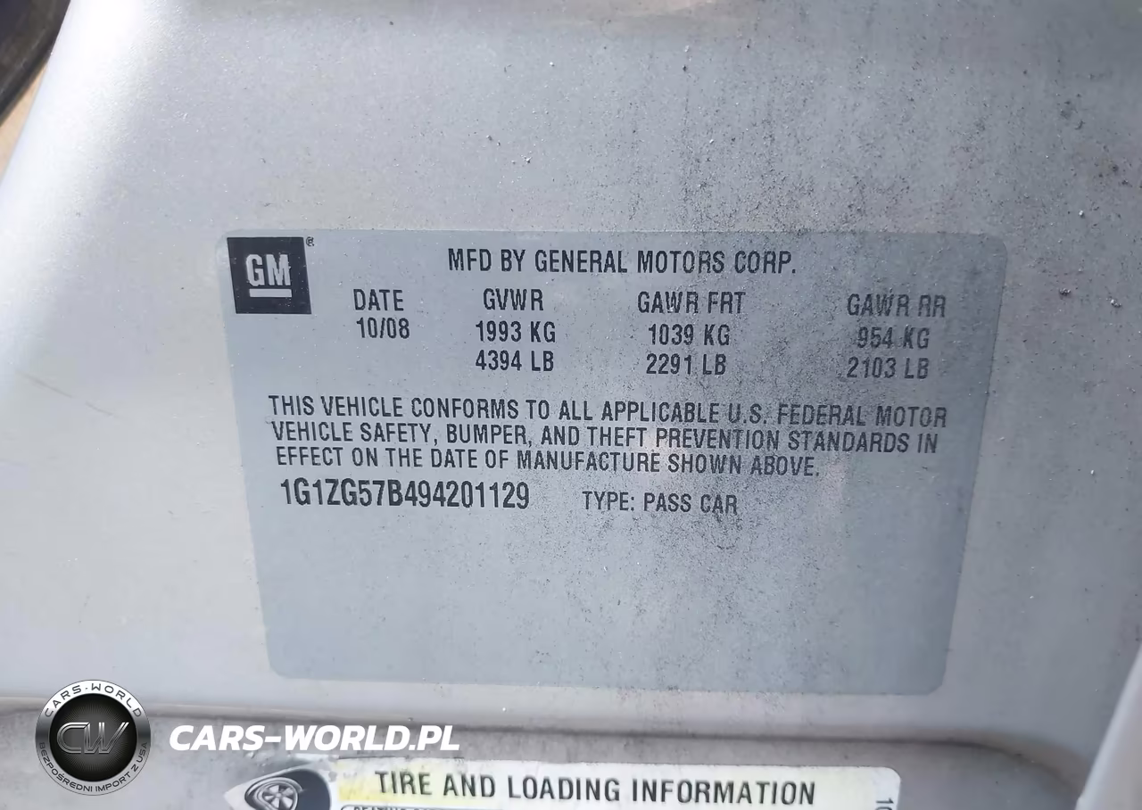 2009 Chevrolet Malibu Ls VIN:1G1ZG57B494201129 - 9