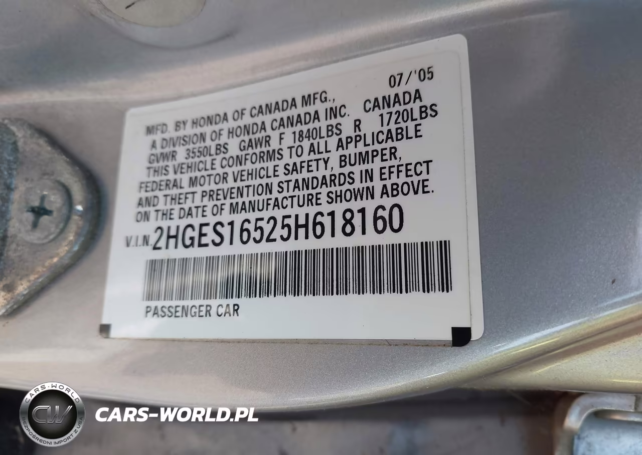 2005 Honda Civic Lx VIN:2HGES16525H618160 - 9