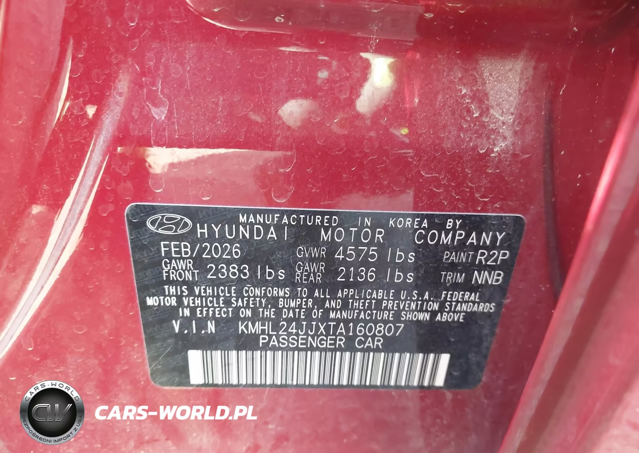 2026 Hyundai Sonata Hybrid Blue VIN:KMHL24JJXTA160807 - 9
