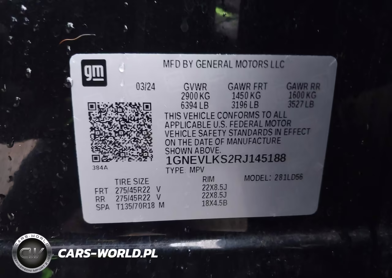 2024 Chevrolet Traverse Awd Rs VIN:1GNEVLKS2RJ145188 - 9