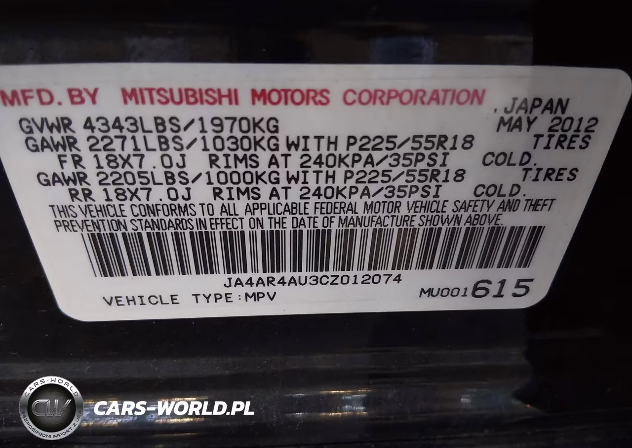 2012 Mitsubishi Outlander Sport Se VIN:JA4AR4AU3CZ012074 - 9