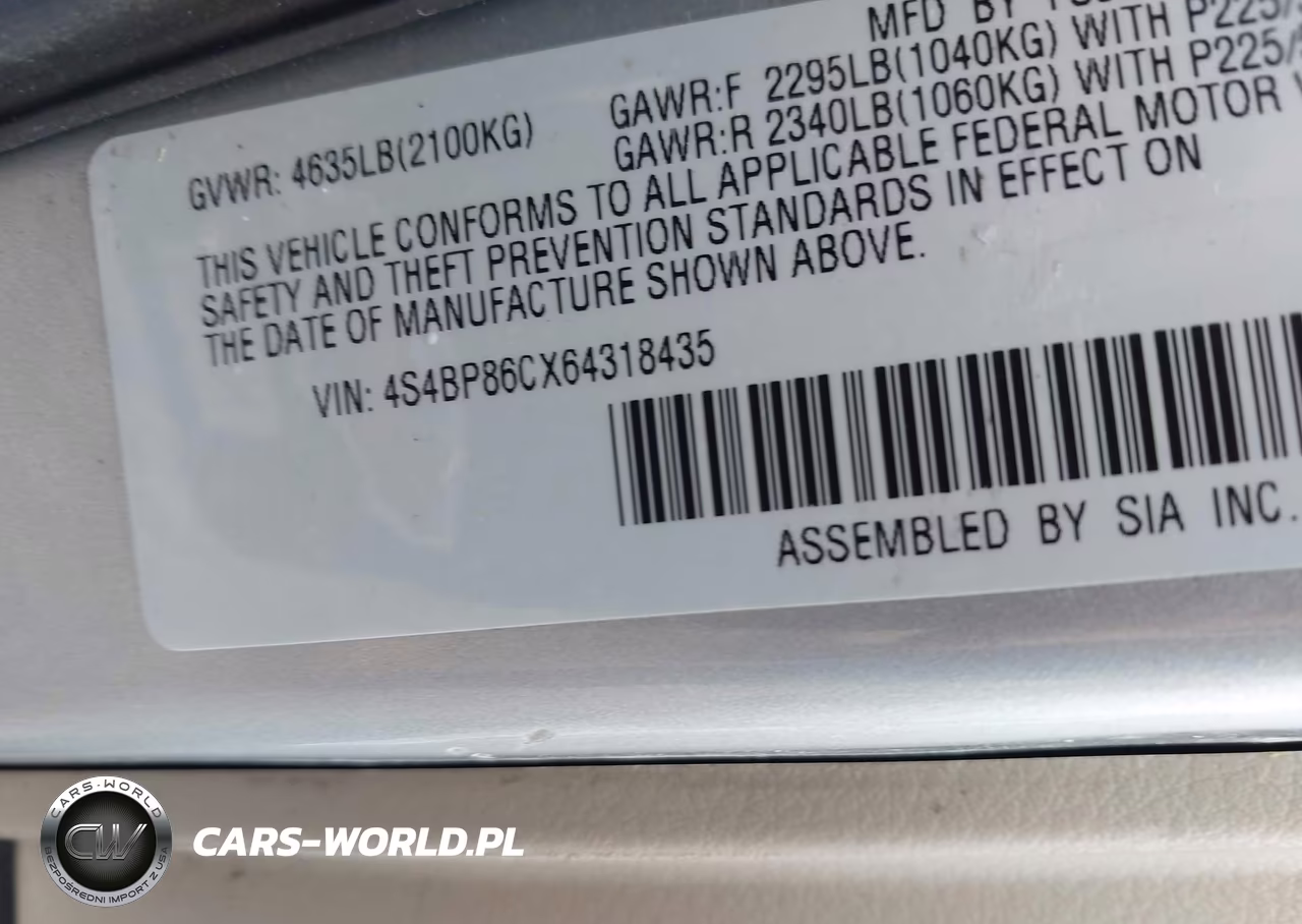 2006 Subaru Outback 3.0R L.l. Bean Edition VIN:4S4BP86CX64318435 - 9