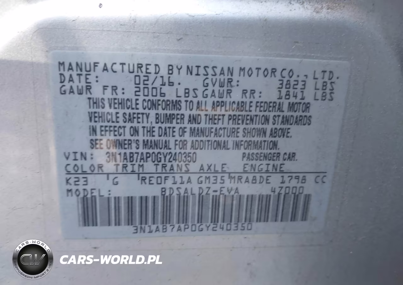 2016 Nissan Sentra Sv VIN:3N1AB7AP0GY240350 - 9