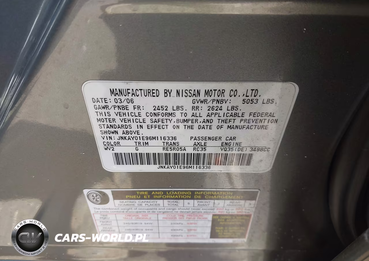 2006 Infiniti M35 Sport VIN:JNKAY01E96M116336 - 9