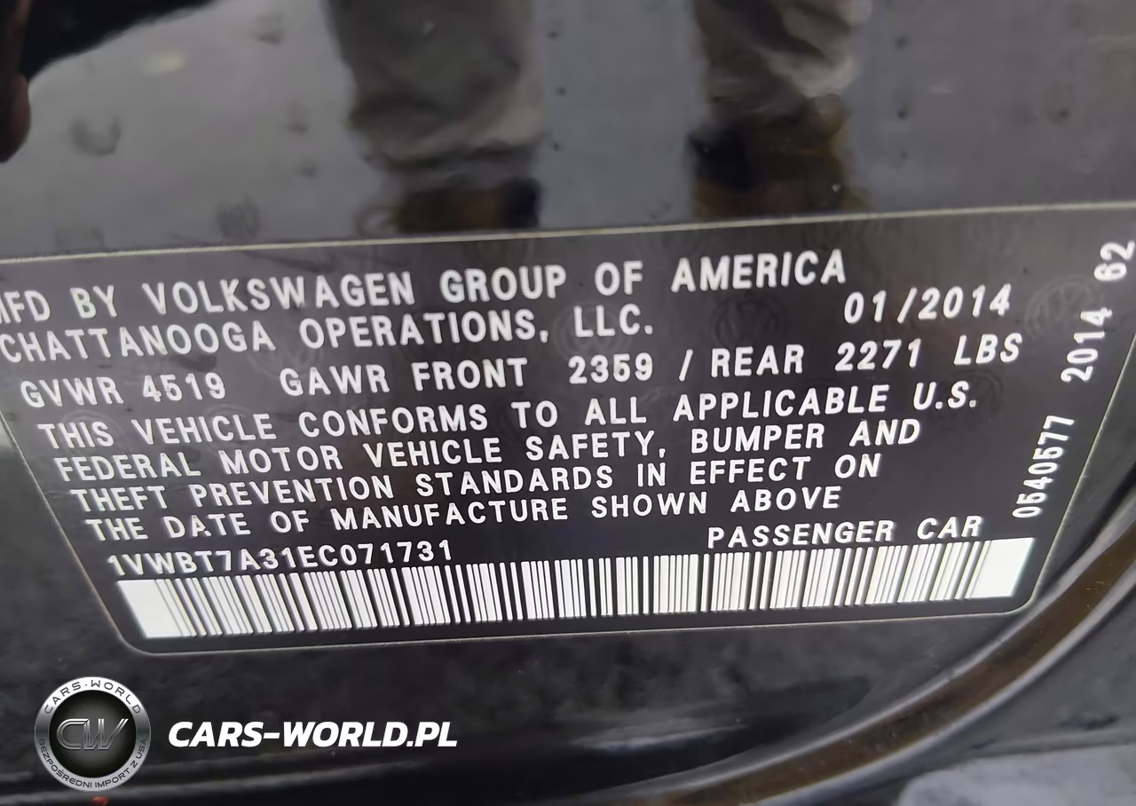 2014 Volkswagen Passat 1.8T Se VIN:1VWBT7A31EC071731 - 9