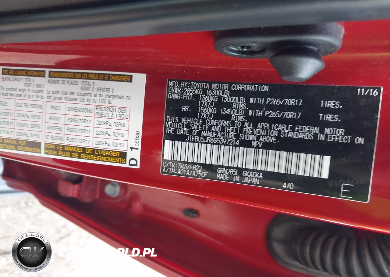 2016 Toyota 4Runner Sr5 VIN:JTEBU5JR6G5397214 - 9