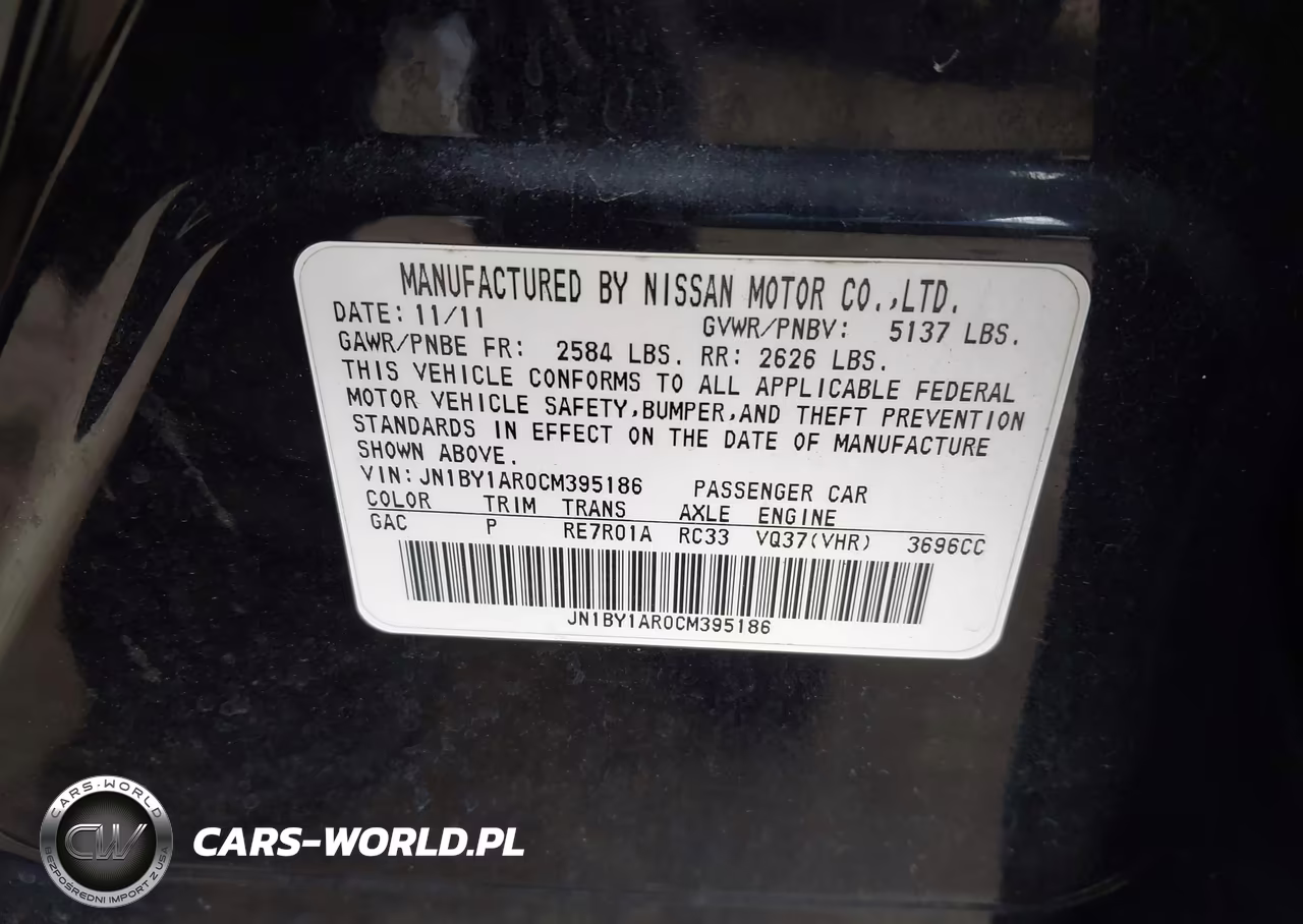 2012 Infiniti M37X VIN:JN1BY1AR0CM395186 - 9