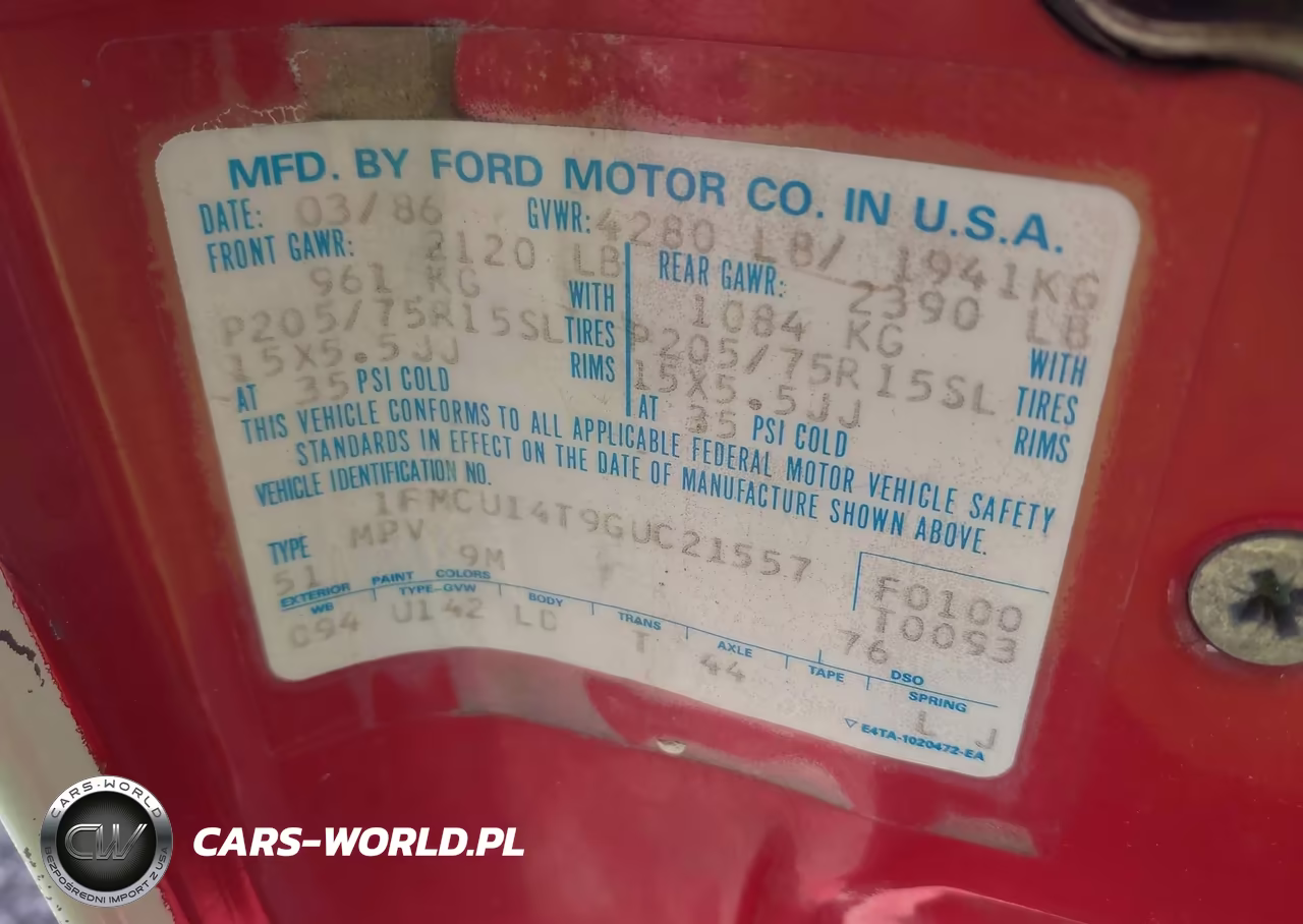 1986 Ford Bronco Ii VIN:1FMCU14T9GUC21557 - 9