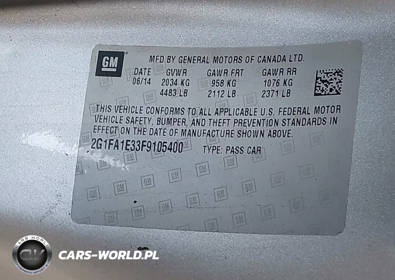 2015 Chevrolet Camaro 1Ls VIN:2G1FA1E33F9105400 - 9
