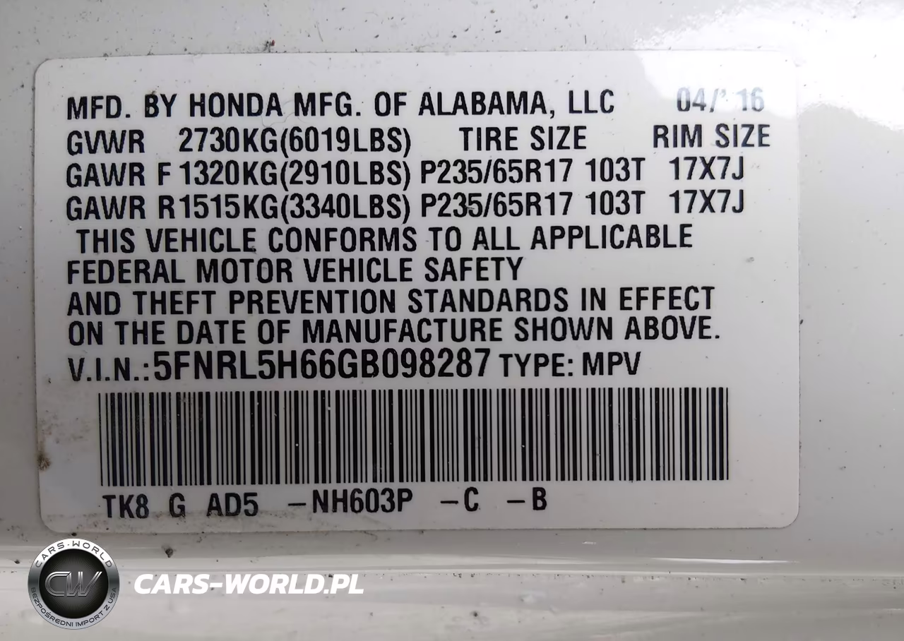 2016 Honda Odyssey Ex-L VIN:5FNRL5H66GB098287 - 9