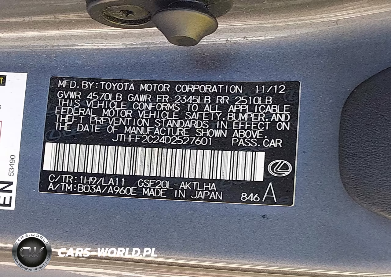 2013 Lexus Is 250C VIN:JTHFF2C24D2527601 - 9