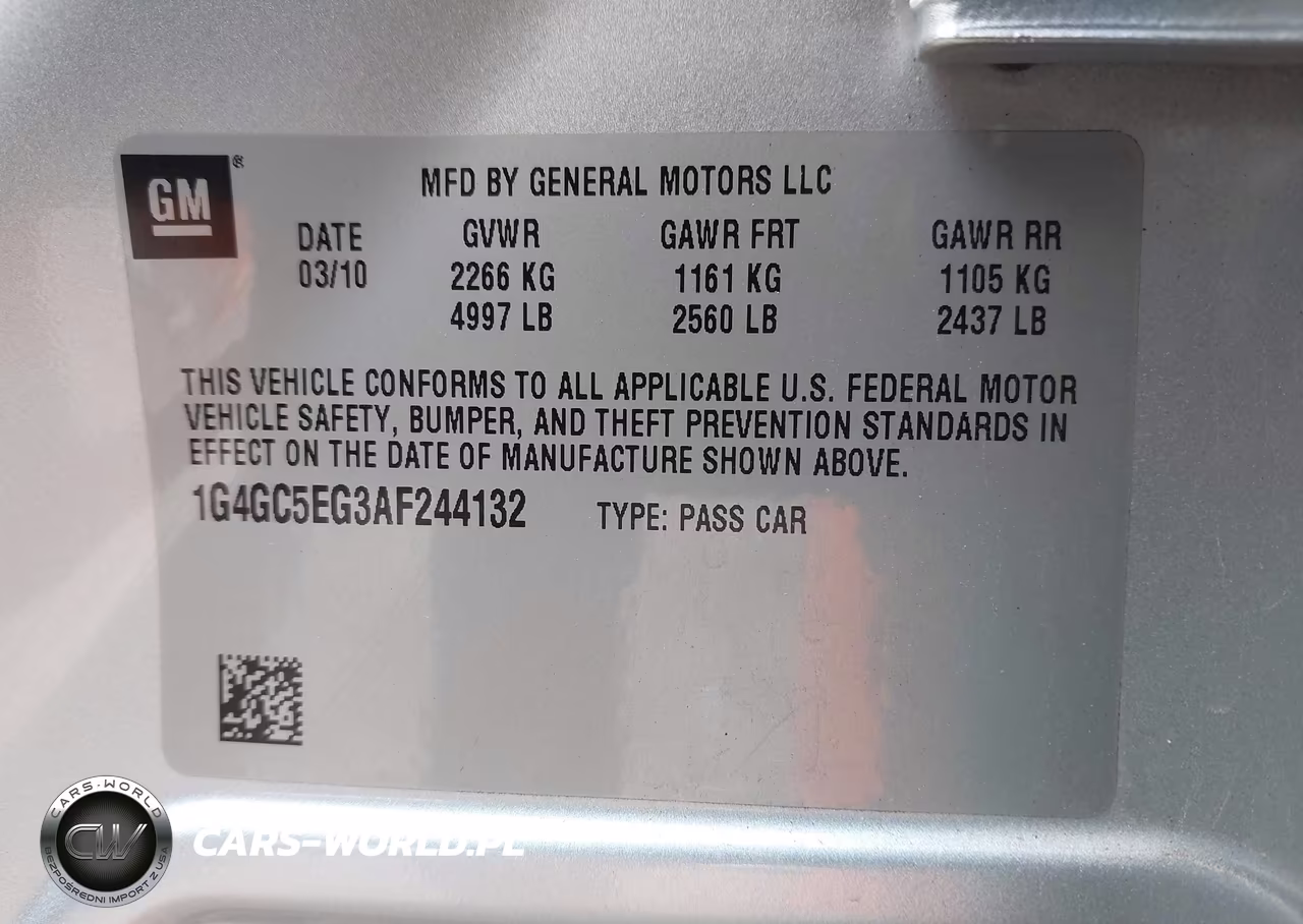2010 Buick Lacrosse Cxl VIN:1G4GC5EG3AF244132 - 9