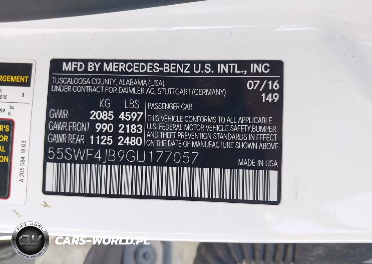 2016 Mercedes-Benz C 300 VIN:55SWF4JB9GU177057 - 9