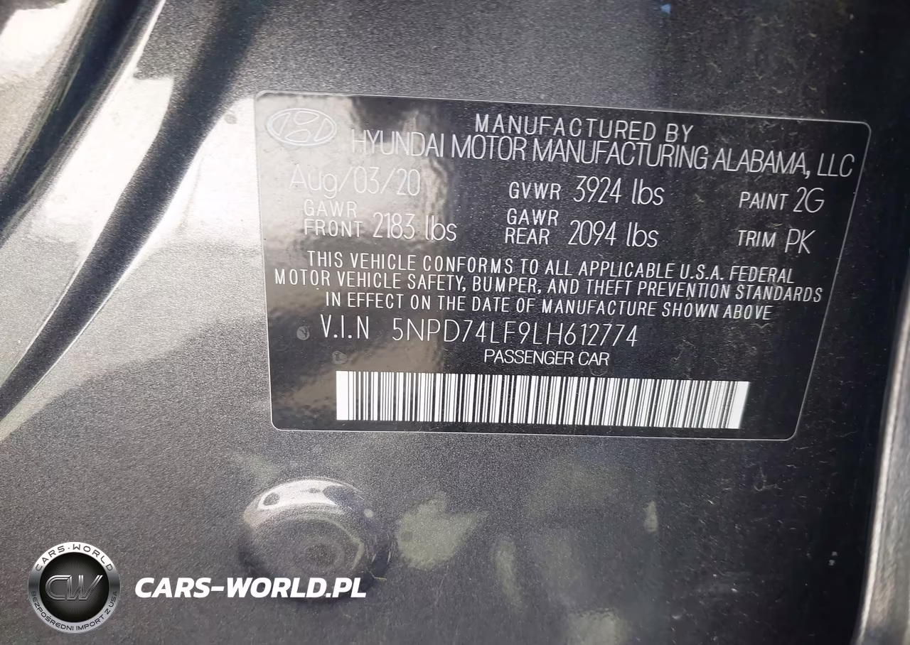 2020 Hyundai Elantra Se VIN:5NPD74LF9LH612774 - 9