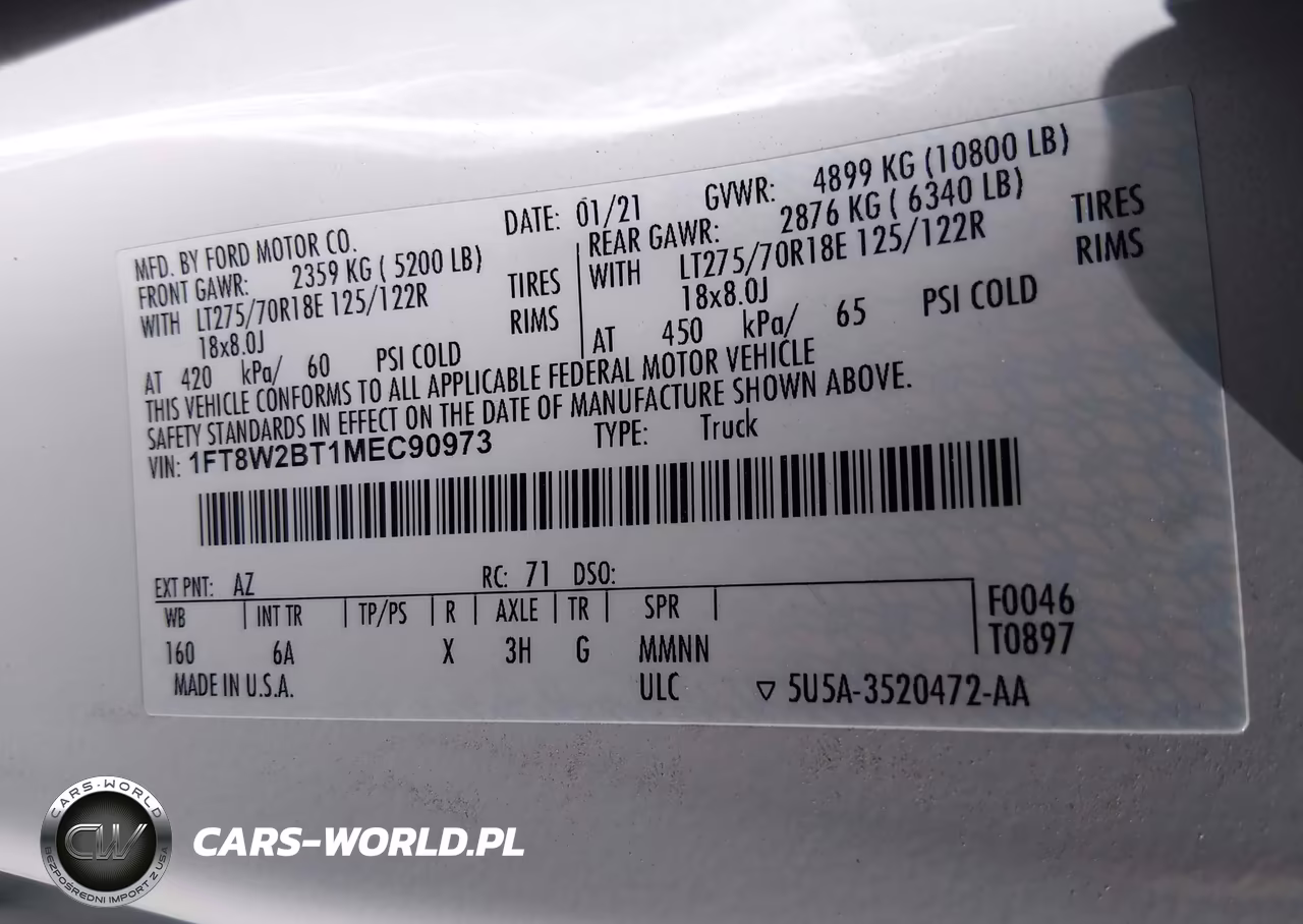 2021 Ford F-250 Lariat VIN:1FT8W2BT1MEC90973 - 9