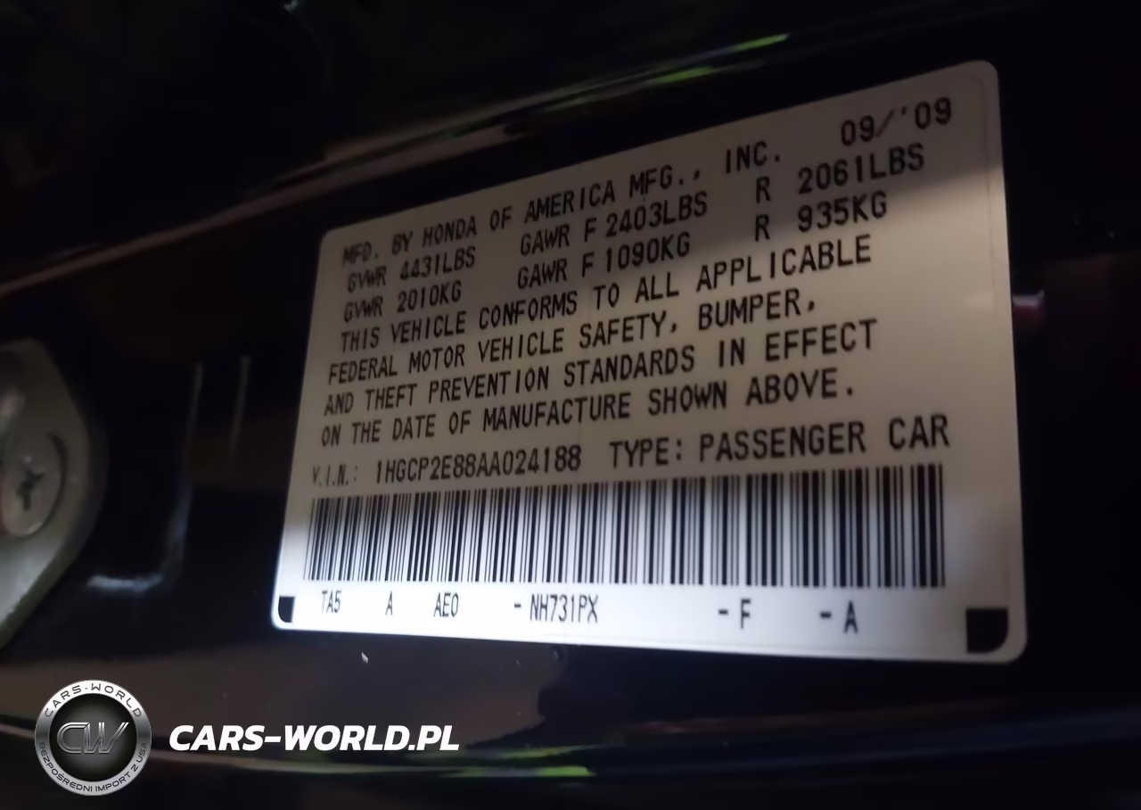 2010 Honda Accord 2.4 Ex-L VIN:1HGCP2E88AA024188 - 9