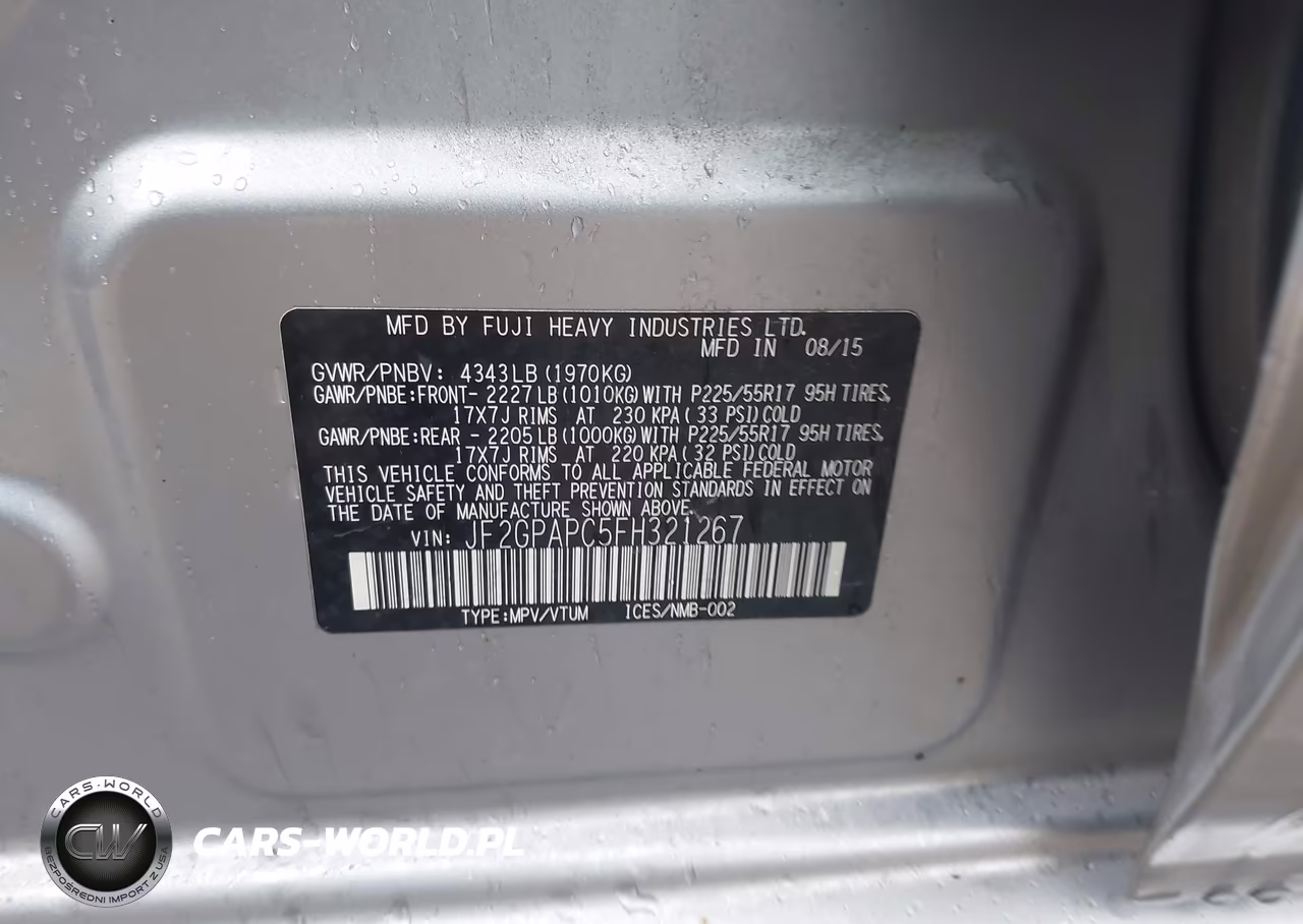 2015 Subaru Xv Crosstrek 2.0I Limited VIN:JF2GPAPC5FH321267 - 9