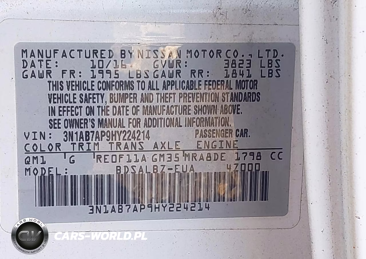 2017 Nissan Sentra S VIN:3N1AB7AP9HY224214 - 9