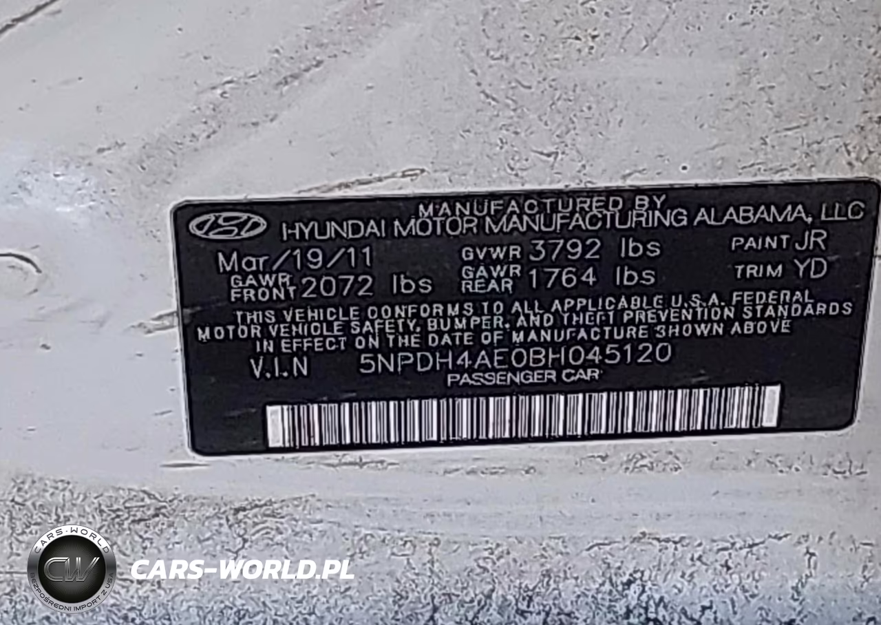 2011 Hyundai Elantra Gls VIN:5NPDH4AE0BH045120 - 9
