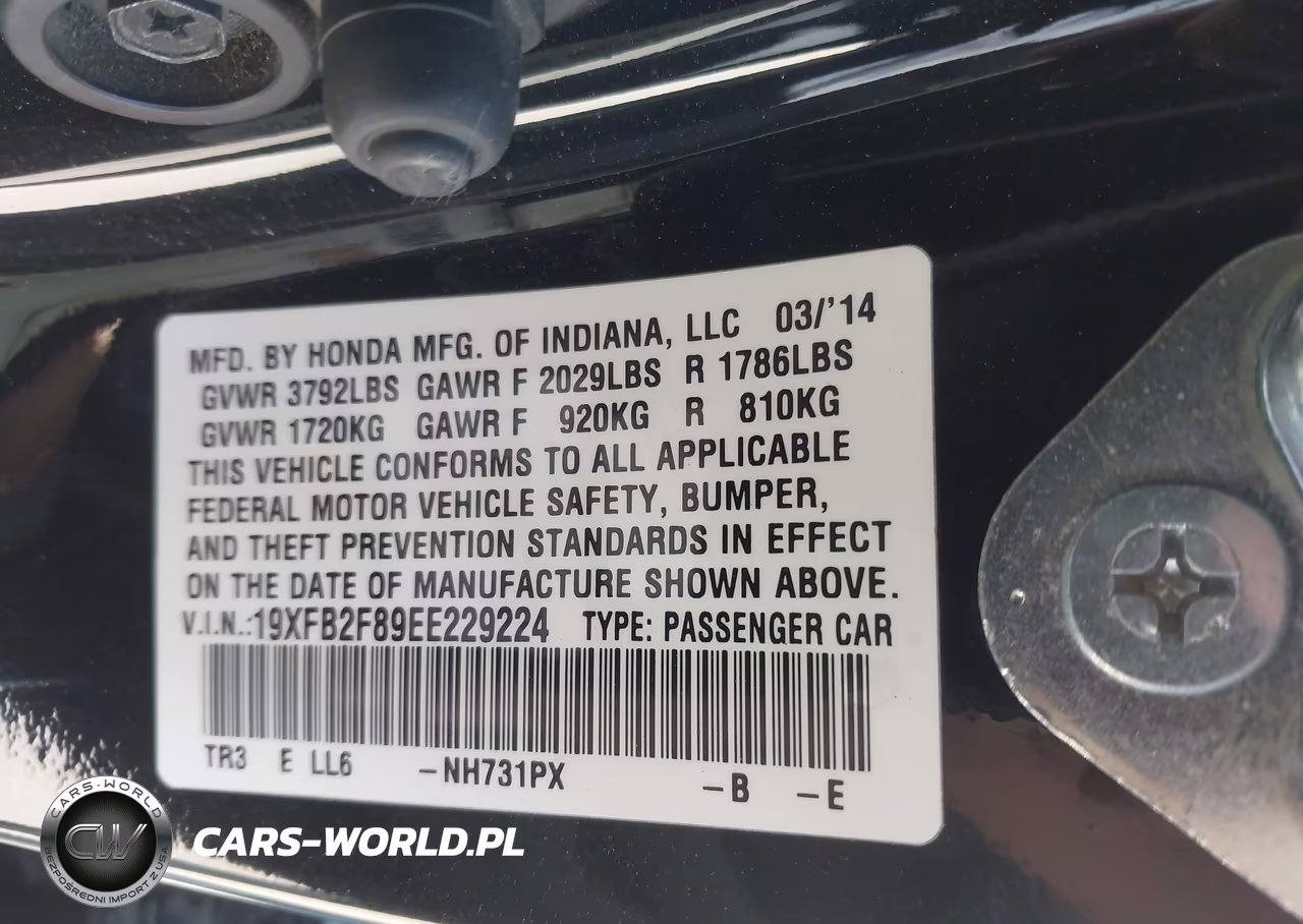 2014 Honda Civic Ex VIN:19XFB2F89EE229224 - 9