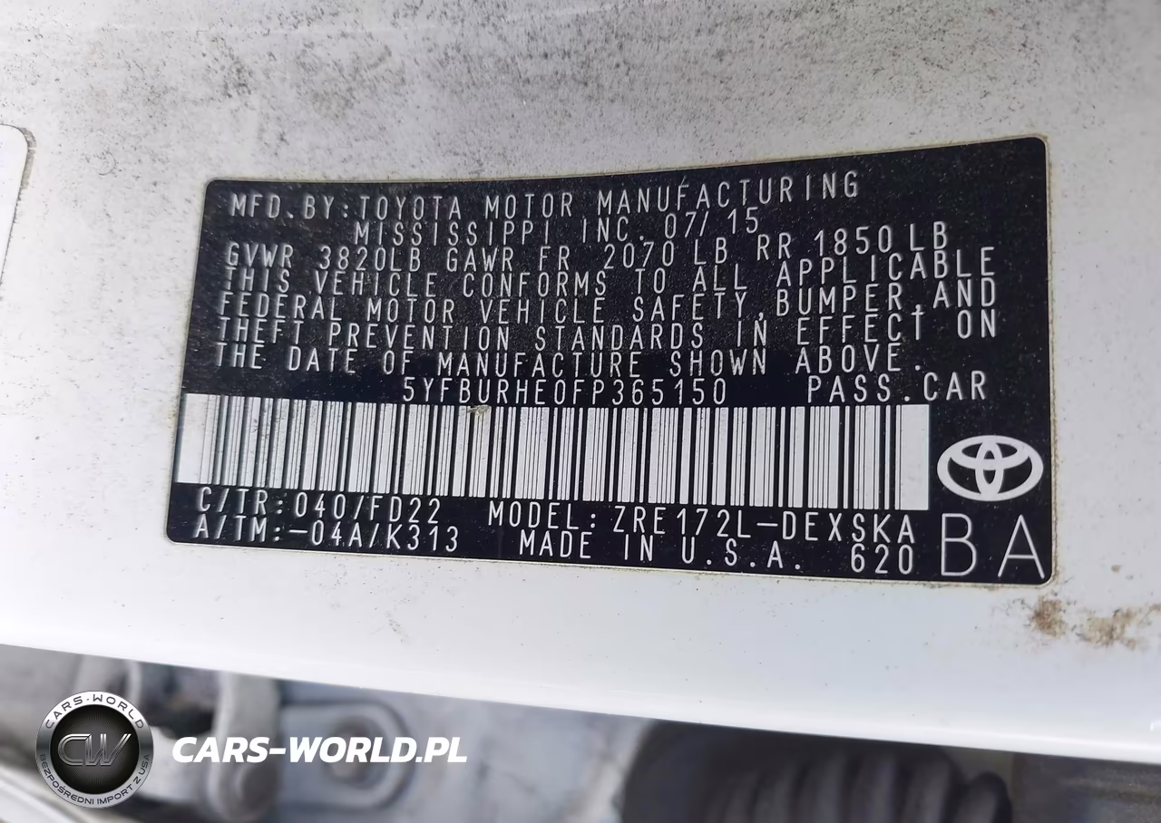 2015 Toyota Corolla S Plus VIN:5YFBURHE0FP365150 - 9