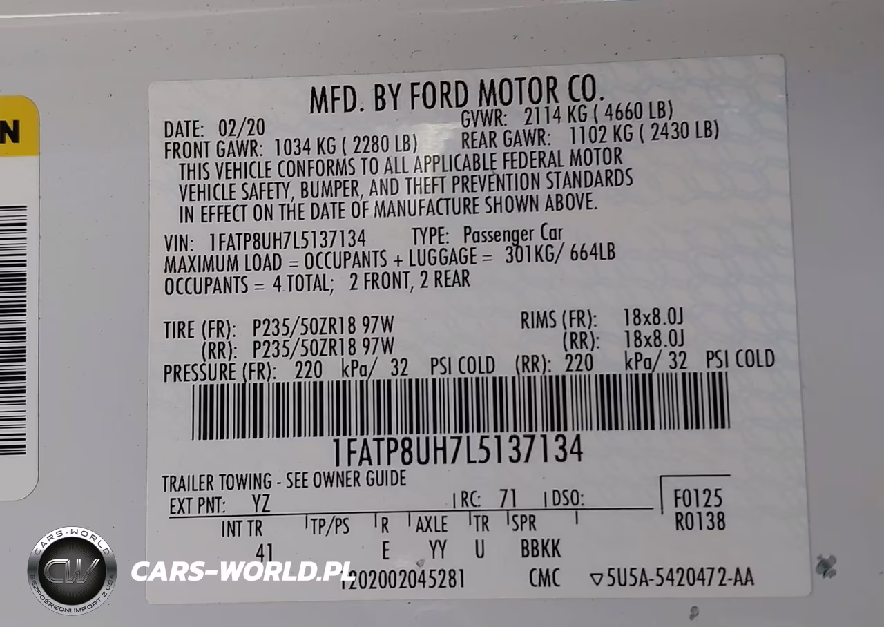 2020 Ford Mustang Ecoboost Premium VIN:1FATP8UH7L5137134 - 9
