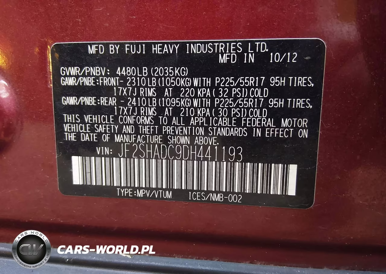 2013 Subaru Forester 2.5X Premium VIN:JF2SHADC9DH441193 - 9